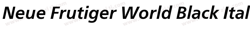 Neue Frutiger World Black Italic字体转换